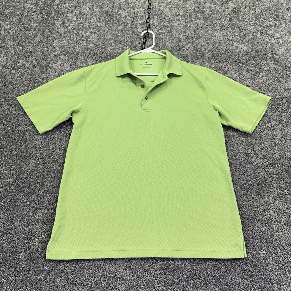 Grand Slam Golf Polo Shirt Mens Large Green Solid Performance Lightweight Casual